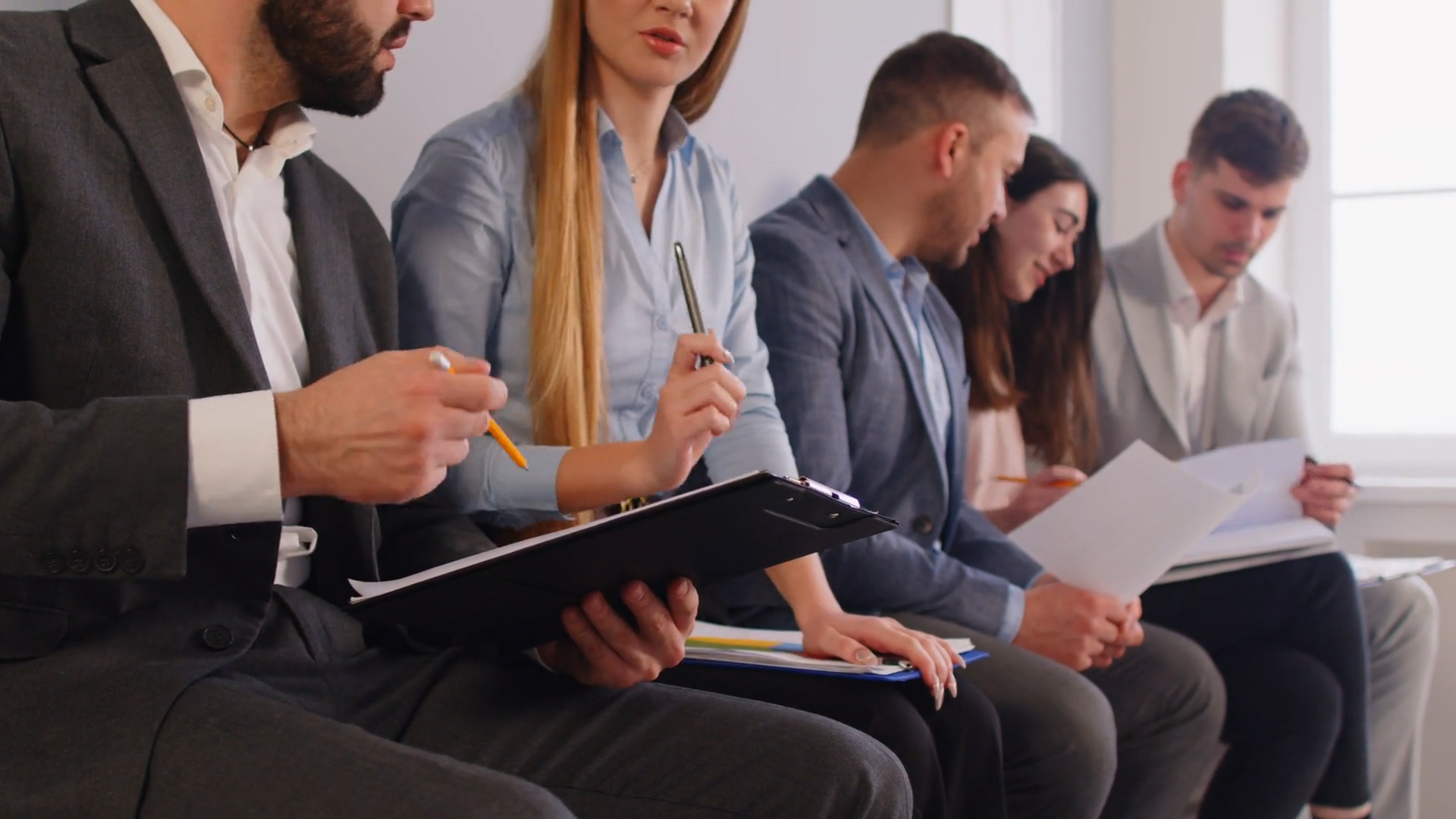 Candidates awaiting interview